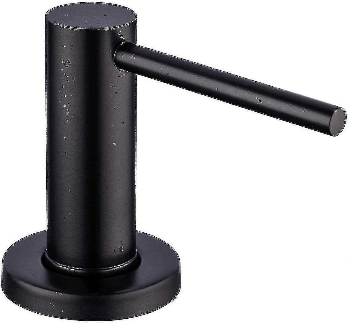 المطبخ بالوعة موزع الصابون، كونترتوب مضخة اليد غسول المدمج في زجاجة (أسود غير لامع)