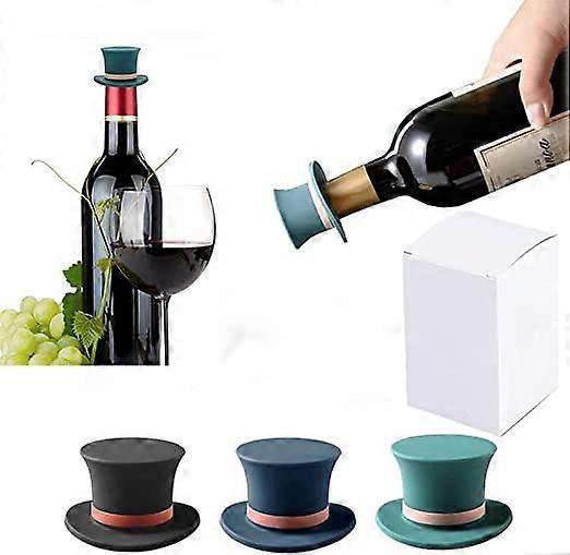 3 silicone magic cap bottle stoppers, sealed and fresh-keeping bottle stoppers