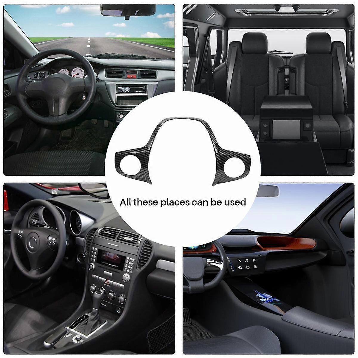 3PCS Carbon Fiber Color Steering Wheel Cover Trim Decorative Frame for Focus Escape Mk3 Kuga 2012-2015 Accessories