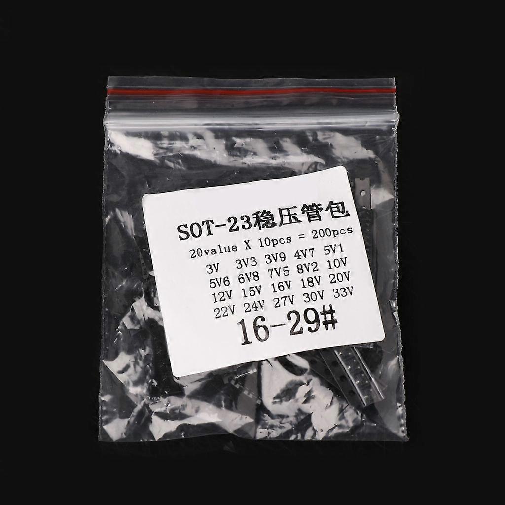 200Pcs SOT23 SMD Diode Sample Kits 20 kinds Each 10Pcs 3V-33V Zener SMD Diode