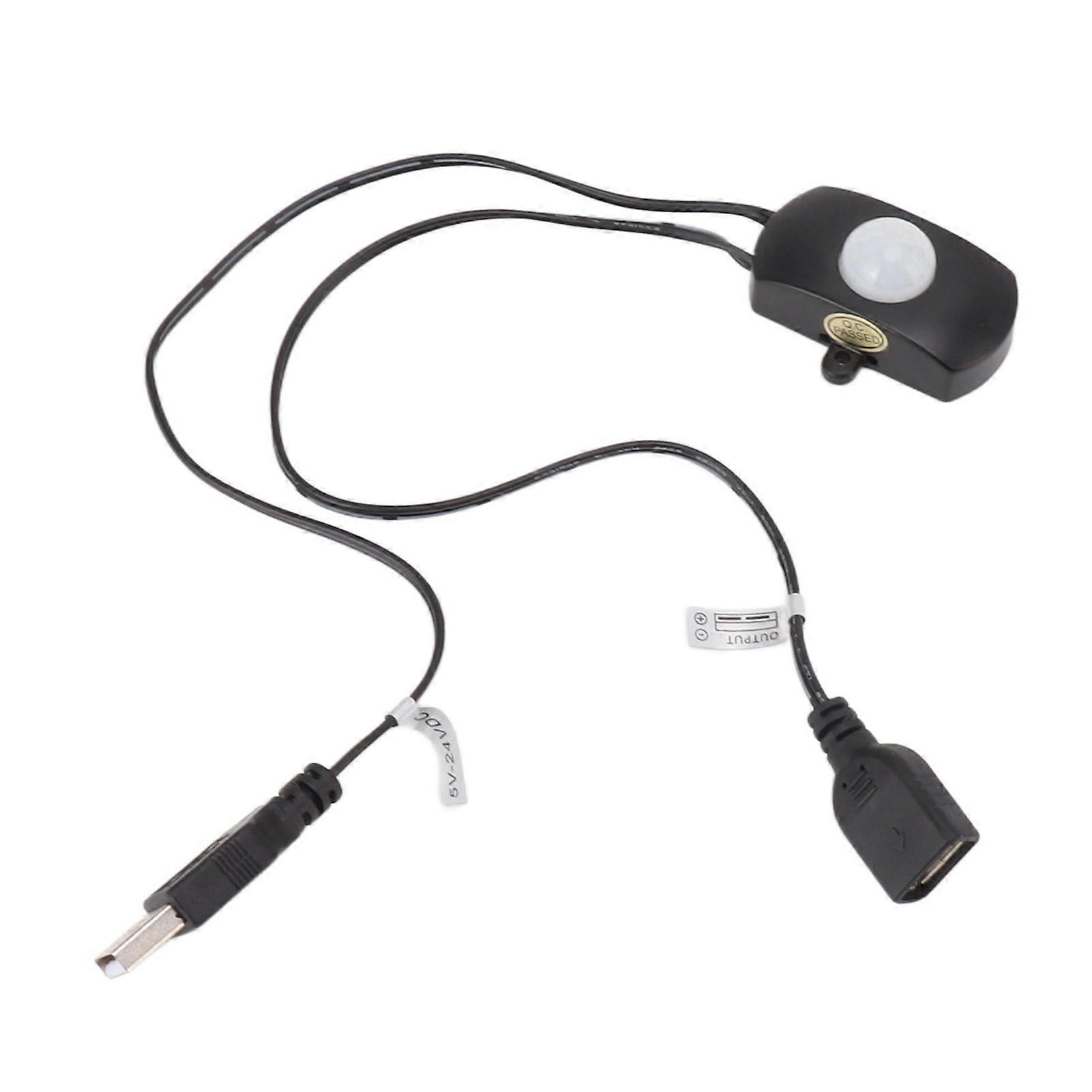 USB Smart Motion Detector Switch for LED Strip Light Motion Activated PIR Sensor DC 5V to 24V