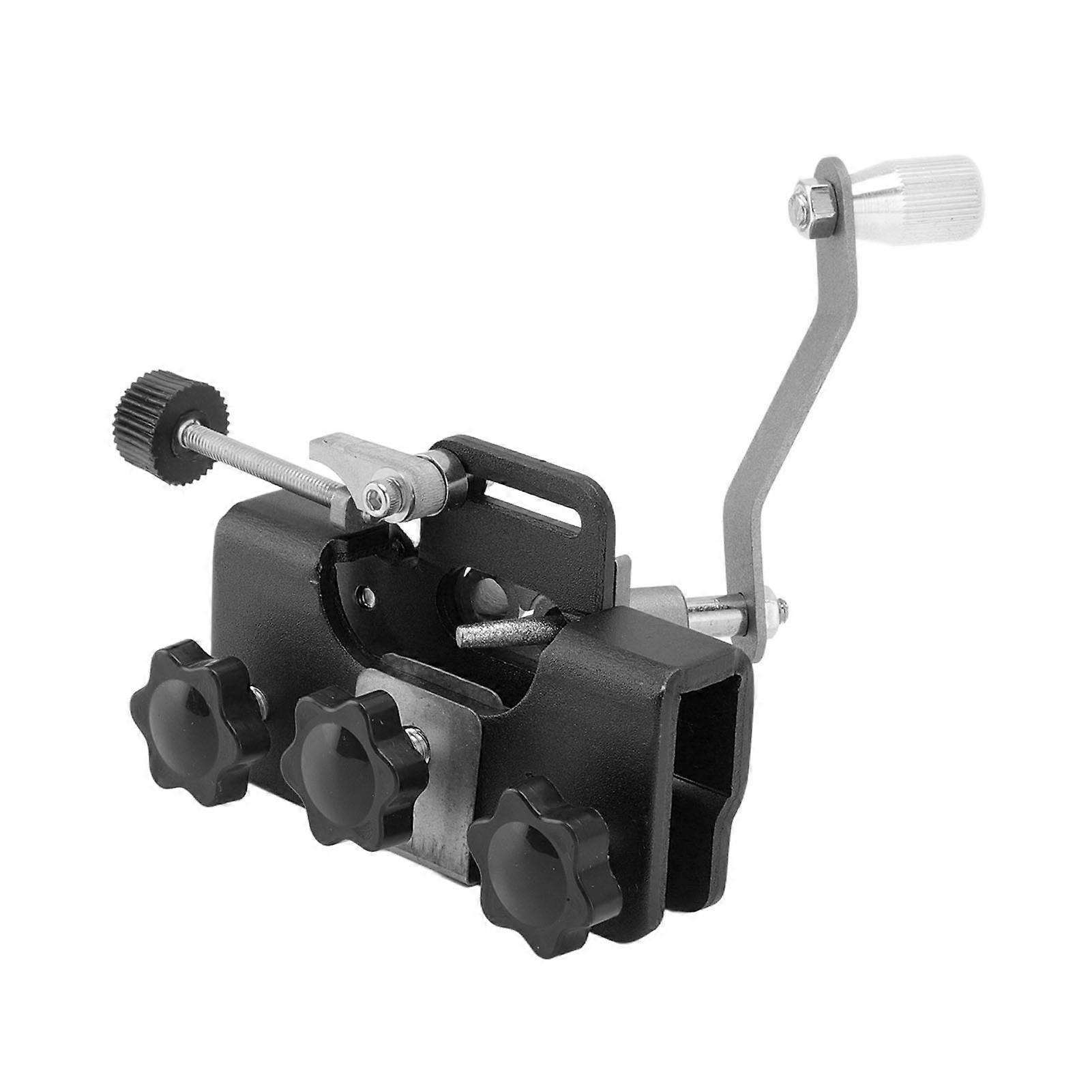 Black Portable Lightweight Hand Crank Chainsaw Chain Sharpener Jig
