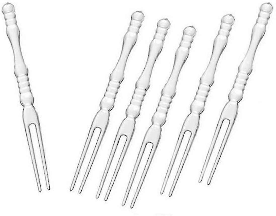 1pack(100pcs)disposable plastic fruit fork,tasting appetizer forks set