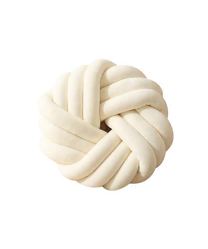 Hand-woven Three-strand Round Knotted Ball Pillow