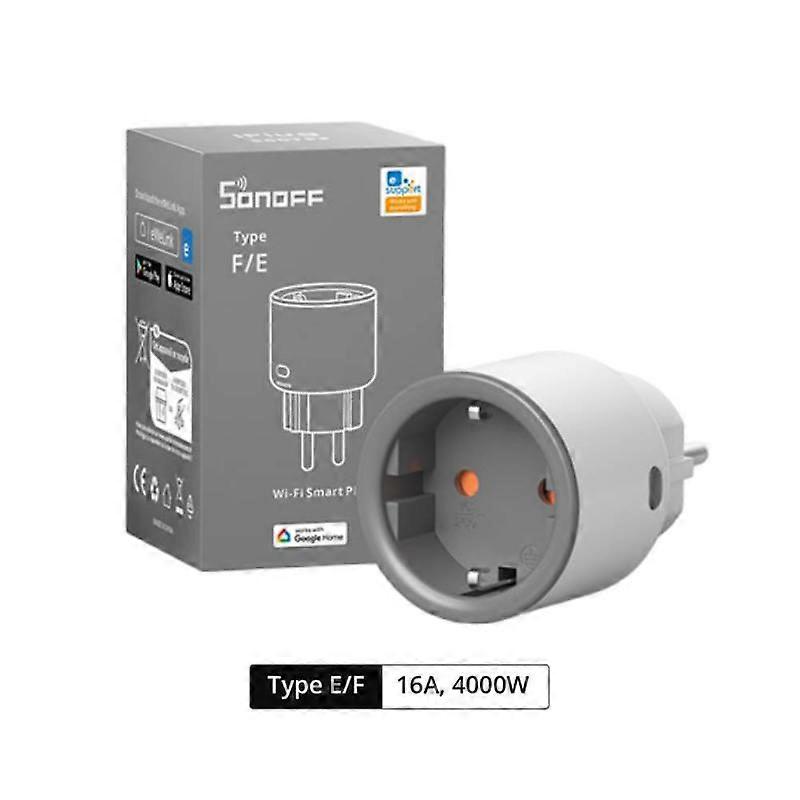 SONOFF Energy Monitoring WiFi Smart Plug S60 IPlug Swicth EU FR 4000W Work With Alexa