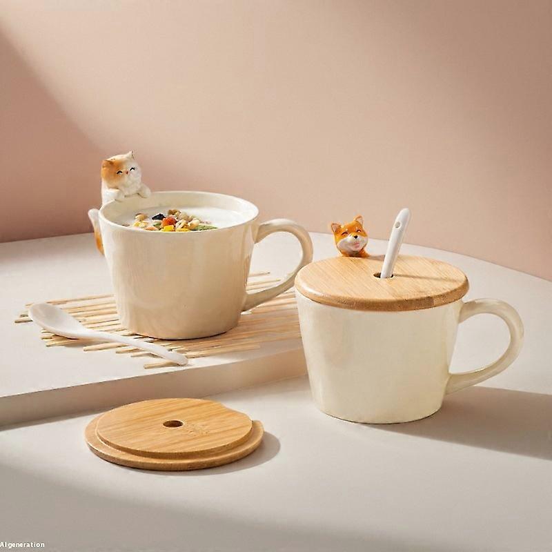 Cute Cartoon Ceramic Mug For Couples Gift Breakfast Tea And Coffee