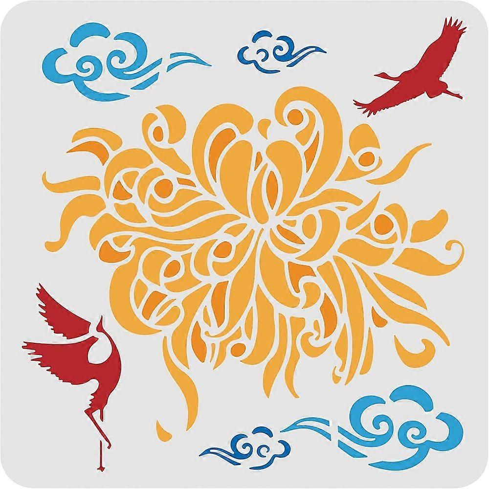 1pc Plastic Reusable Drawing Painting Stencils Templates for Painting on Fabric Tiles Floor Furniture Wood Rectangle Word 297x210mm