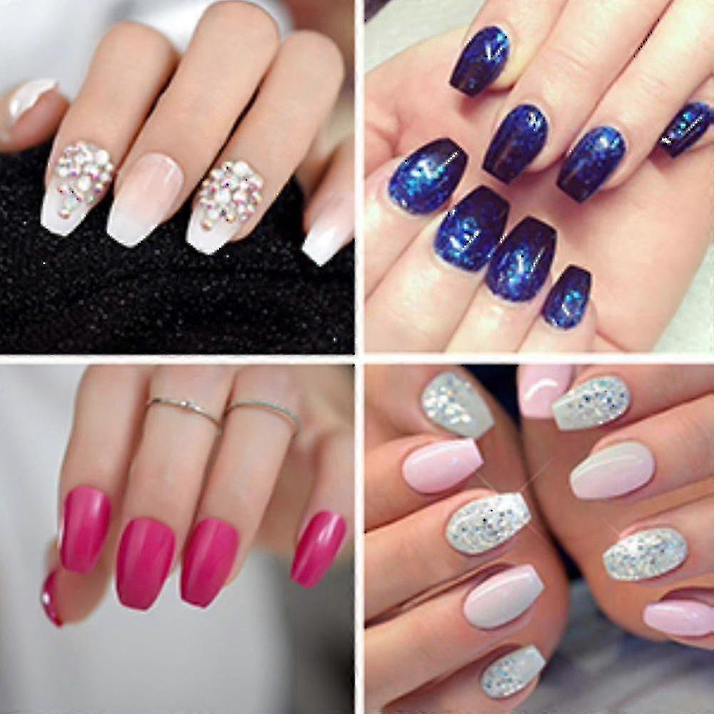 Acrylic Nails Tips Short 500pcs Ballerina Artificial False Nail