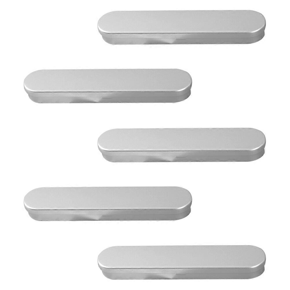 5pcs Tinplate Pen Wrapping Boxes Rectangular Metal Pen Holders Tinplate Cases