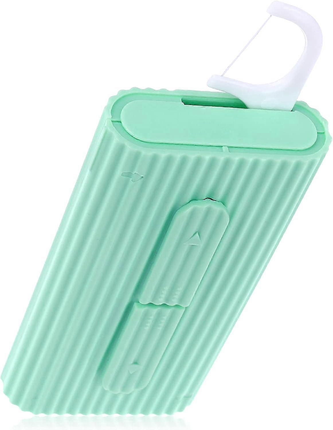 Portable Dental Floss Case Automatic Dental Floss Pick Organizer Case Travel Flosser Dispenser Storage Case Refillable Holder Boxes Teeth Cleaning