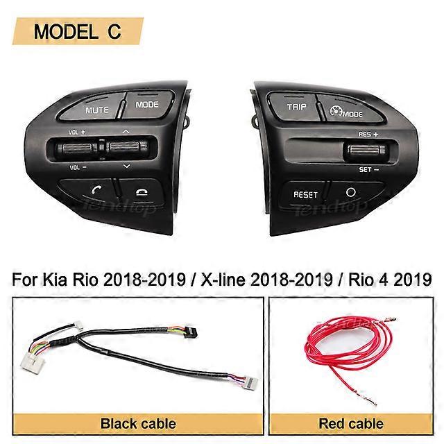 For Kia K2 RIO X-LINE 2017 2018 2019 RIO 4 Multifunction Steering Wheel Bluetooth Fixed Speed Cruise Control Button Audio Switch