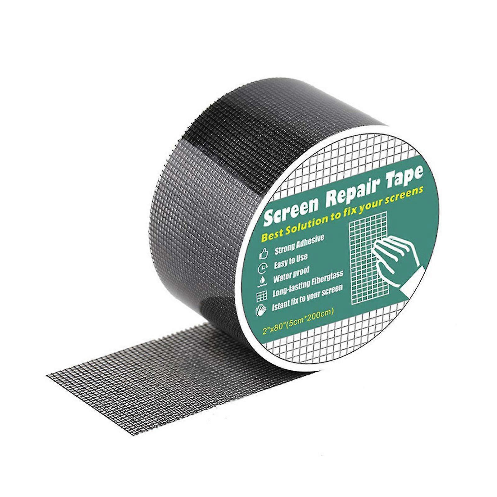 Practical Mesh Broken Strong Adhesive Net Window Screen Repair Tape Black Door