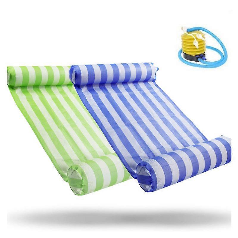 2-Pack Premium Swimming Pool Float Hammock, Multi-Purpose Inflatable Hammock (Saddle, Lounge Chair, Hammock, Drifter), Water Hammock Lounge