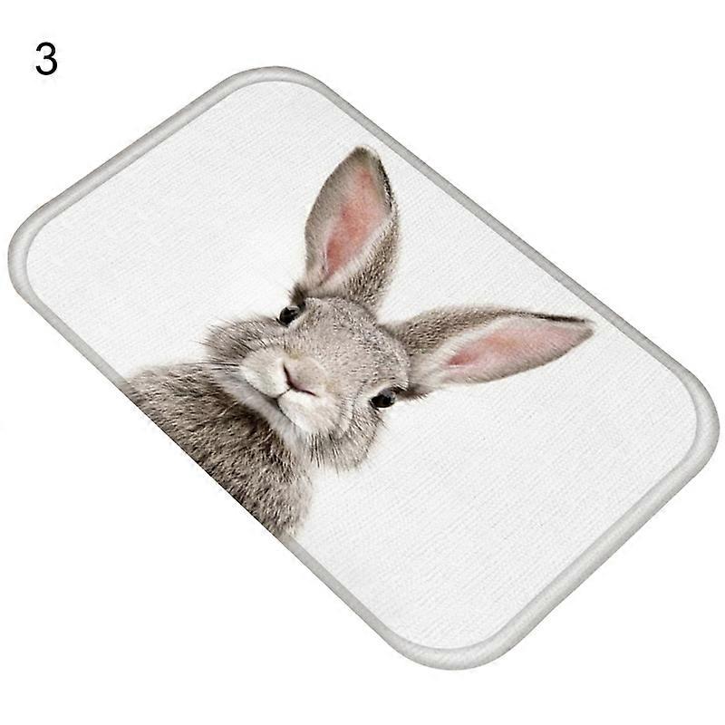 Animal Pattern Floor Mat Anti-oil Flannel Fadeless Washable Door Mat for Hotel