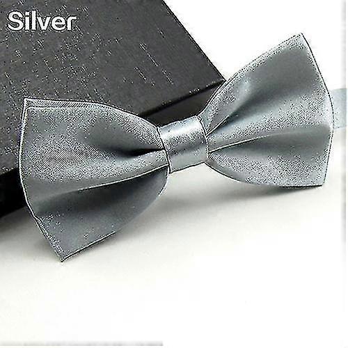 Men Classic Solid Color Bowtie Necktie Tuxedo Wedding Party Adjustable Bow Tie