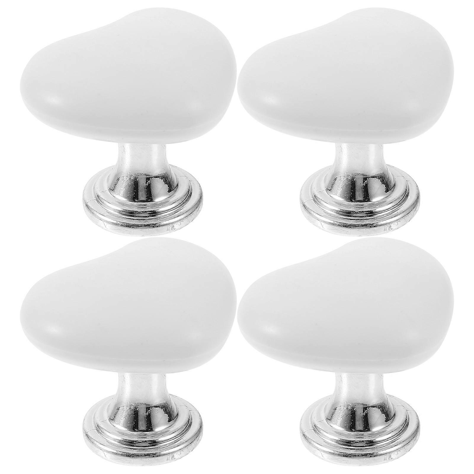 4 pcs Toilet Button Top Handles Heart Toilet Flush Button Assistant Tools for Bathroom