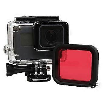 For Gopro Hero5 30m Waterproof Case + Red Quadrate Filter