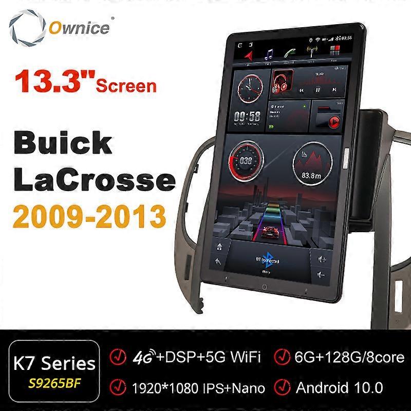 1920*1080 Nano IPS DSP Android 10.0 for Buick LaCrosse 2009-2013 Car Radio Video Audio 13.3'' Rotatable 360 6G 128G Tesla Style