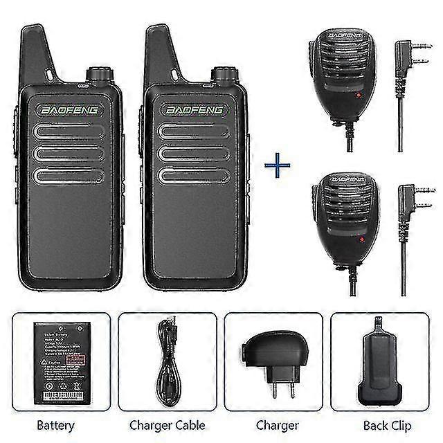 Naiwang 2 Pcs Baofeng Professional Bf-t20 Walkie Talkie 16 Channels Uhf 400-470mhz Support Usb Charging For Bf-c9 Bf-888s Two Way Radio