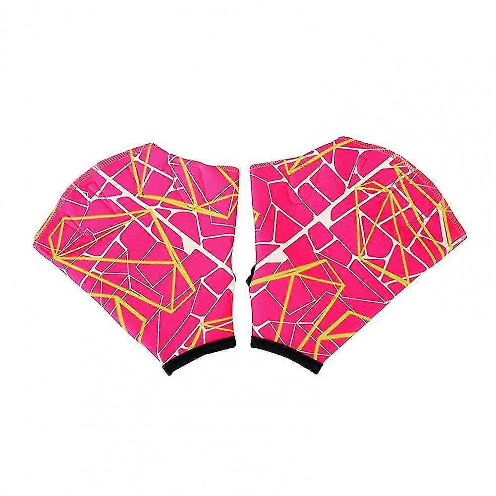 1ペア耐久性のある水泳ウェッブグローブ耐水性ポータブルスイミングトレーニングダイビンググローブウェッブパドル