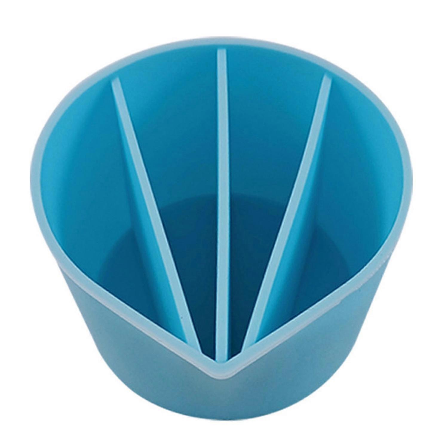 Waterdrop Shape Color Mixing Cup Blue Soft Silicone DIY UV Resin Color Mixing Cup Liquid Measuring