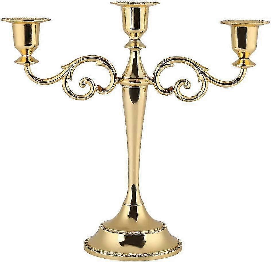 Three-headed Alloy Candle Holder - Silver, Home Decoration