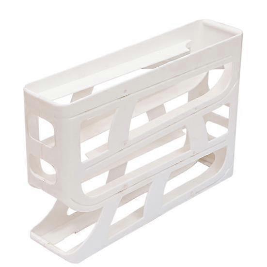 Fridge Side Door Slide Egg Stoarge Rack Four Tiers Automatic Rolling Deep Grooves Accomodate 30 Egg