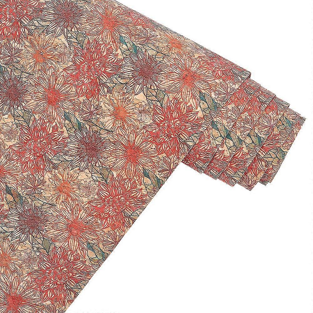 1m 花纹软木工艺面料服装辅料 彩色 13.8~14x0.05cm