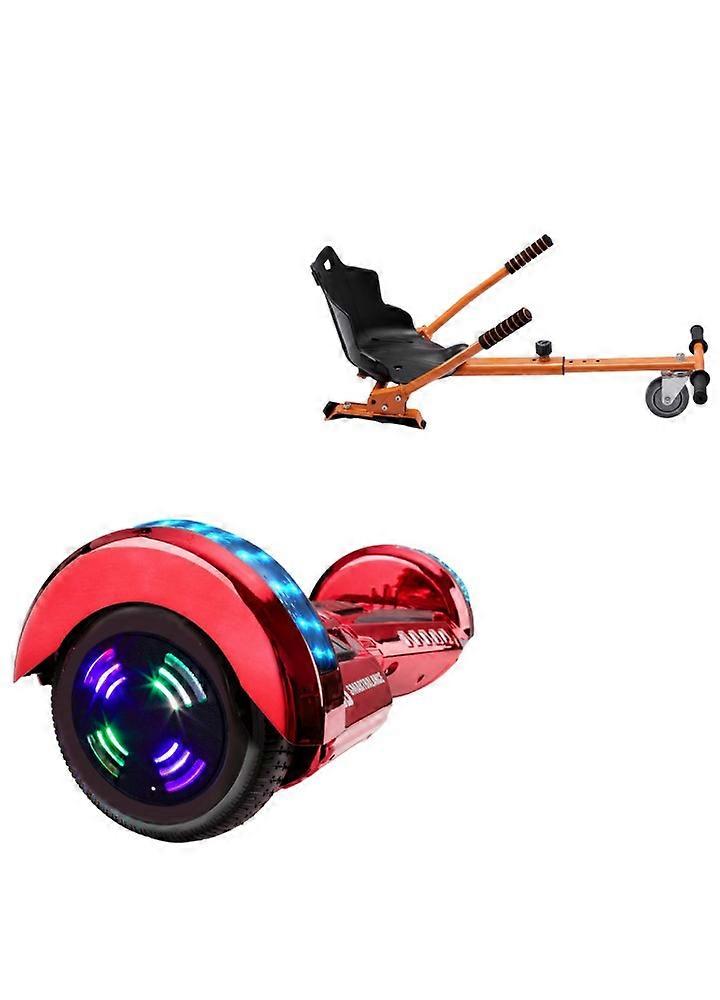 6.5 Inch Hoverboard With Standard Hoverkart, Transformers Electrored Junior, Standard Range And Orange Ergonomic Seat, Smart Balance