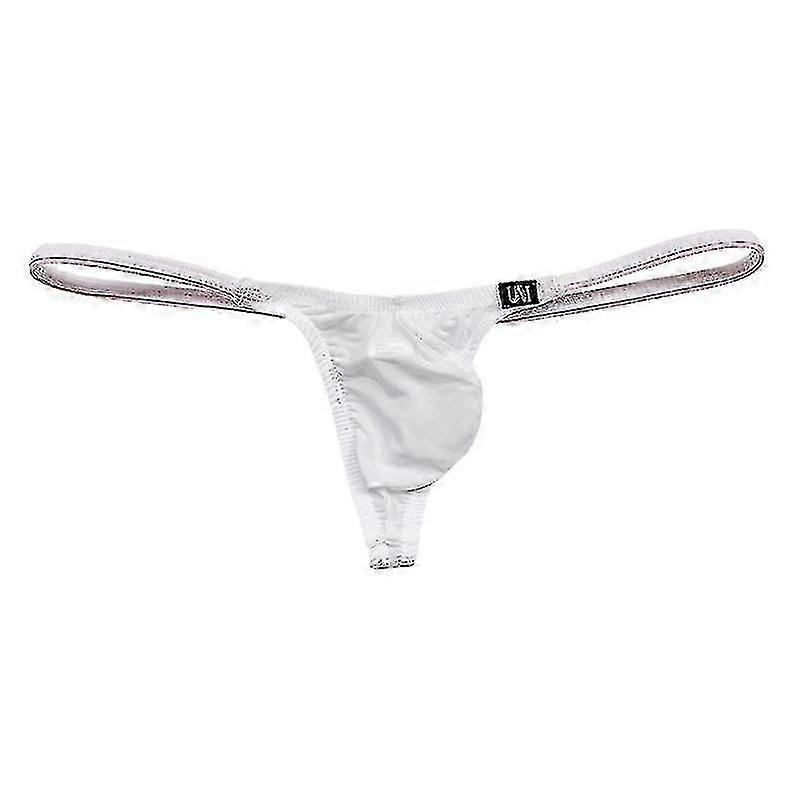 Hommes Ice Soie String Mini Micro Bikini G-string Swim Tanga Sous-pantalon Taille Basse Taille Vêtements de plage Soleil L (30-32 pouces)