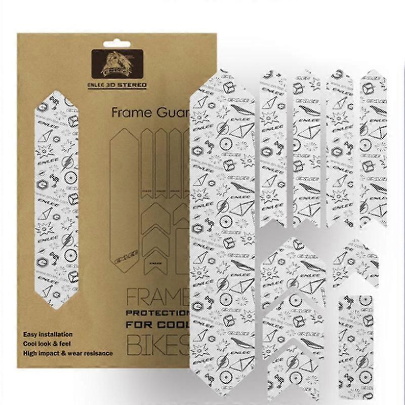 1 סט של מתלה מדבקות אופני הרים עמיד בפני שריטות סרט מגן עמיד למים 3M סרט עור קרנף (חדש - מסגרת אביזרים)