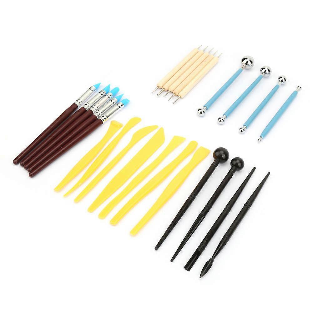 25PCS Art Crafts Pottery Sculpting Set Clay Sculpting Carving Hand Making Modeling Tools