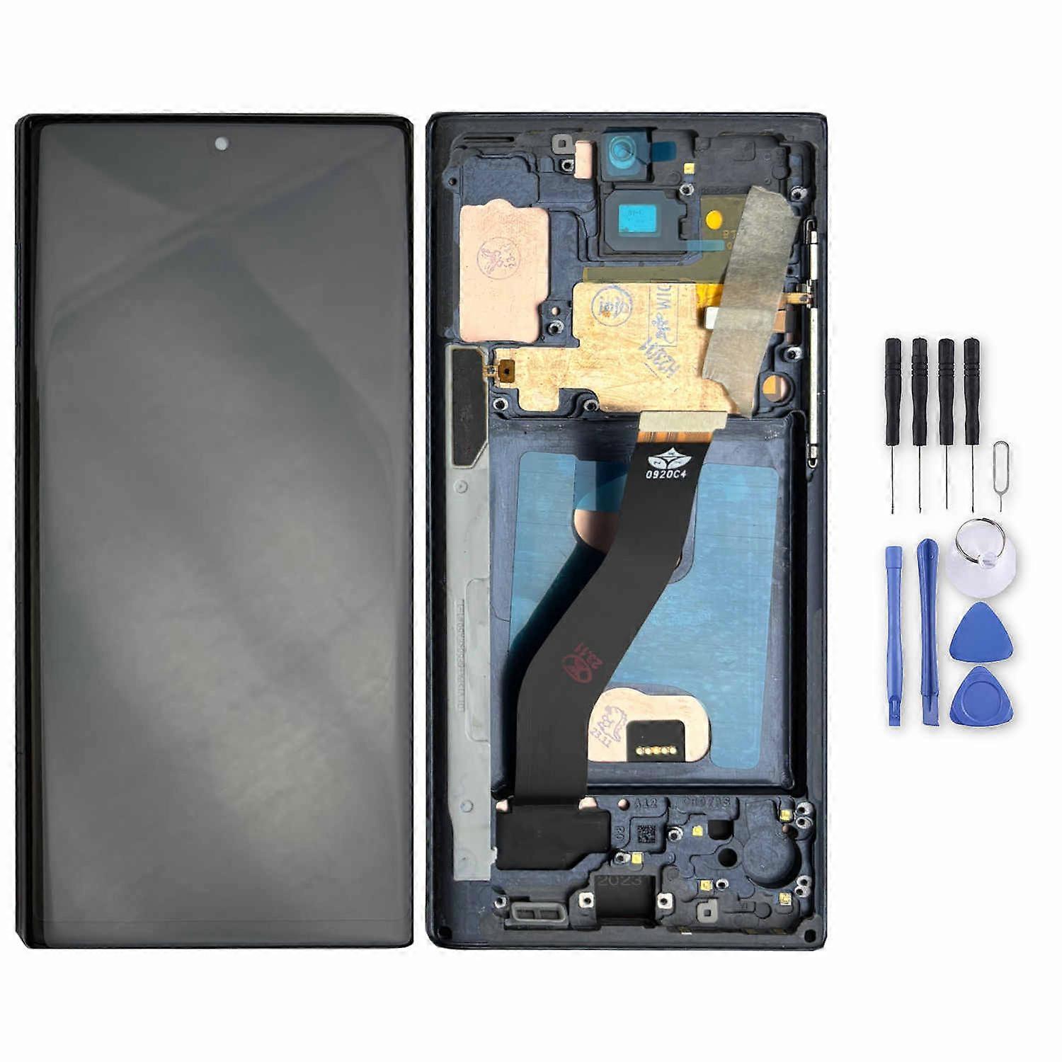 For Samsung Galaxy Note 10 Display Full TFT LCD with Frame Unit Touch Spare Part Repair Black (Without Fingerprint)