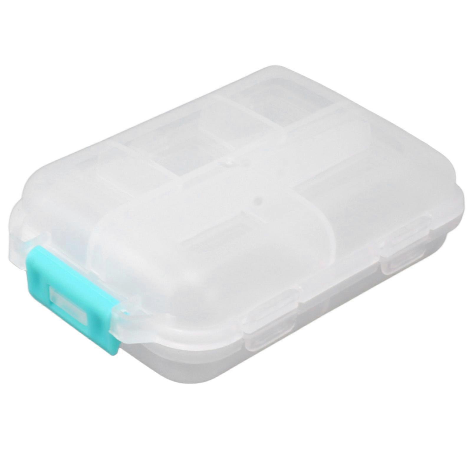 Waterproof Medicine Case with 10 Compartments, Portable Lock Box