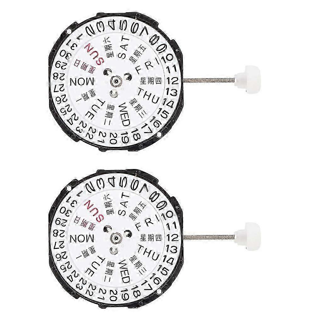 2X Watch Movement, Three Hands Movement Quartz Watch Movement, SL28 suitable for Watch Repair Accessory Men(