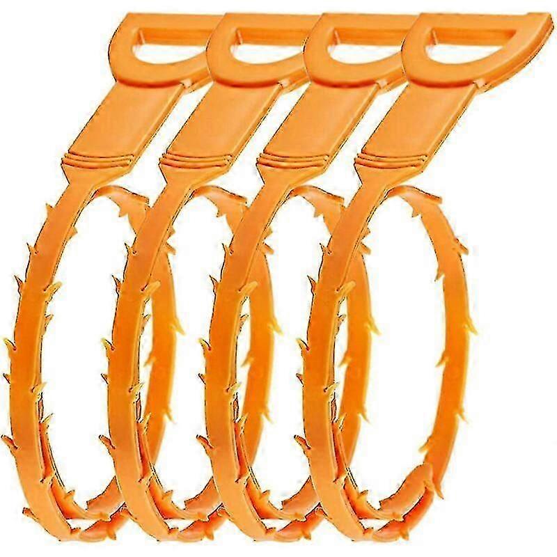 Drain Hair Remover Clog, 4 Pack Drain Snake Equipment/Auger Type Cleaning Tool