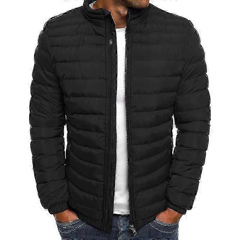 Men Lightweight Bubble Coat Puffer Jacket Quilted Padded Outerwear