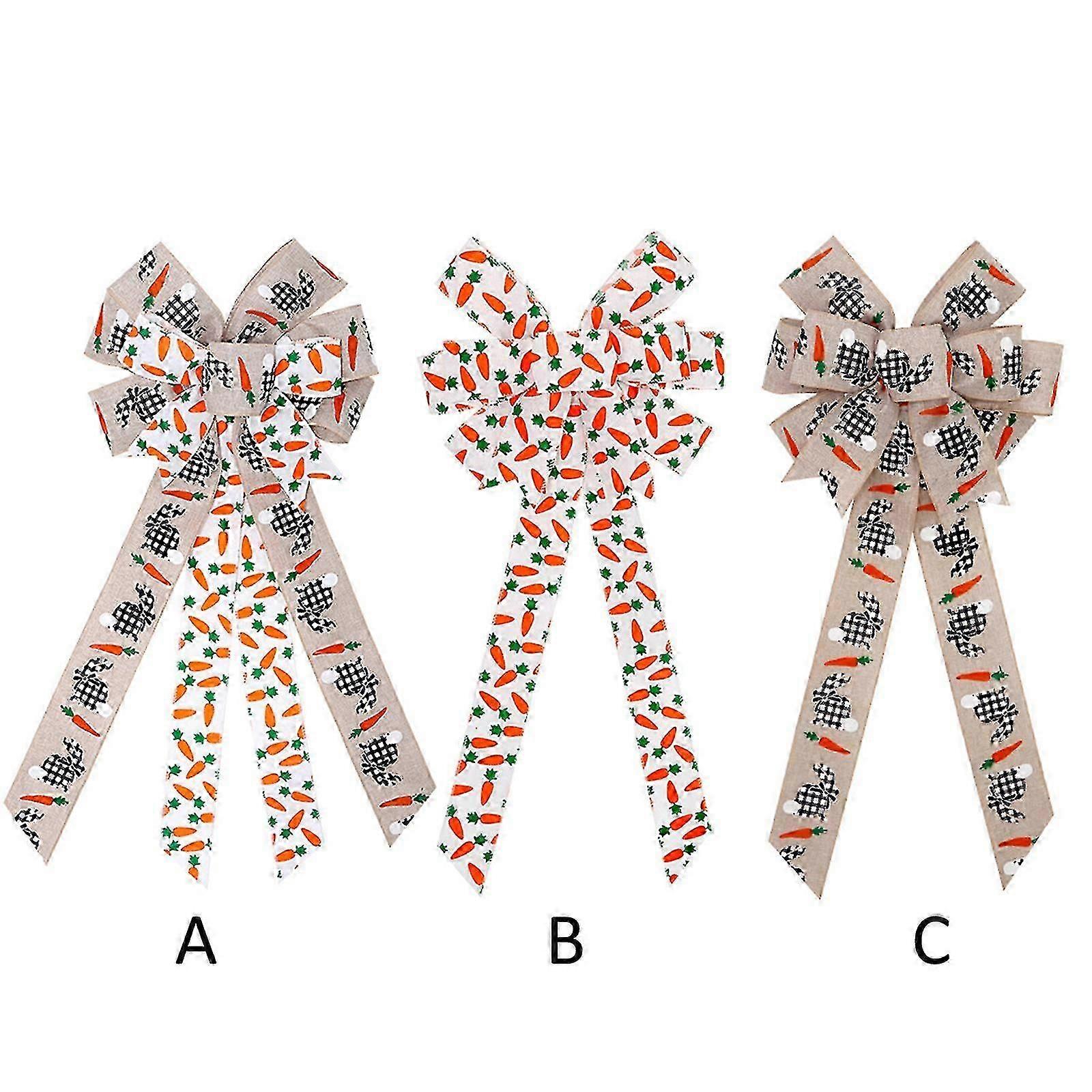 Easter Large Wreath Bow With Easter Eggs Easter Door Wall Decoration For Home Decor Easter Party