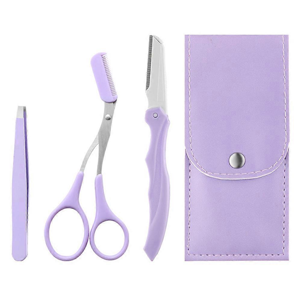 3-in-1 Eyebrow Scissors Kit，Scissors Set for Women's Eyebrow Combing