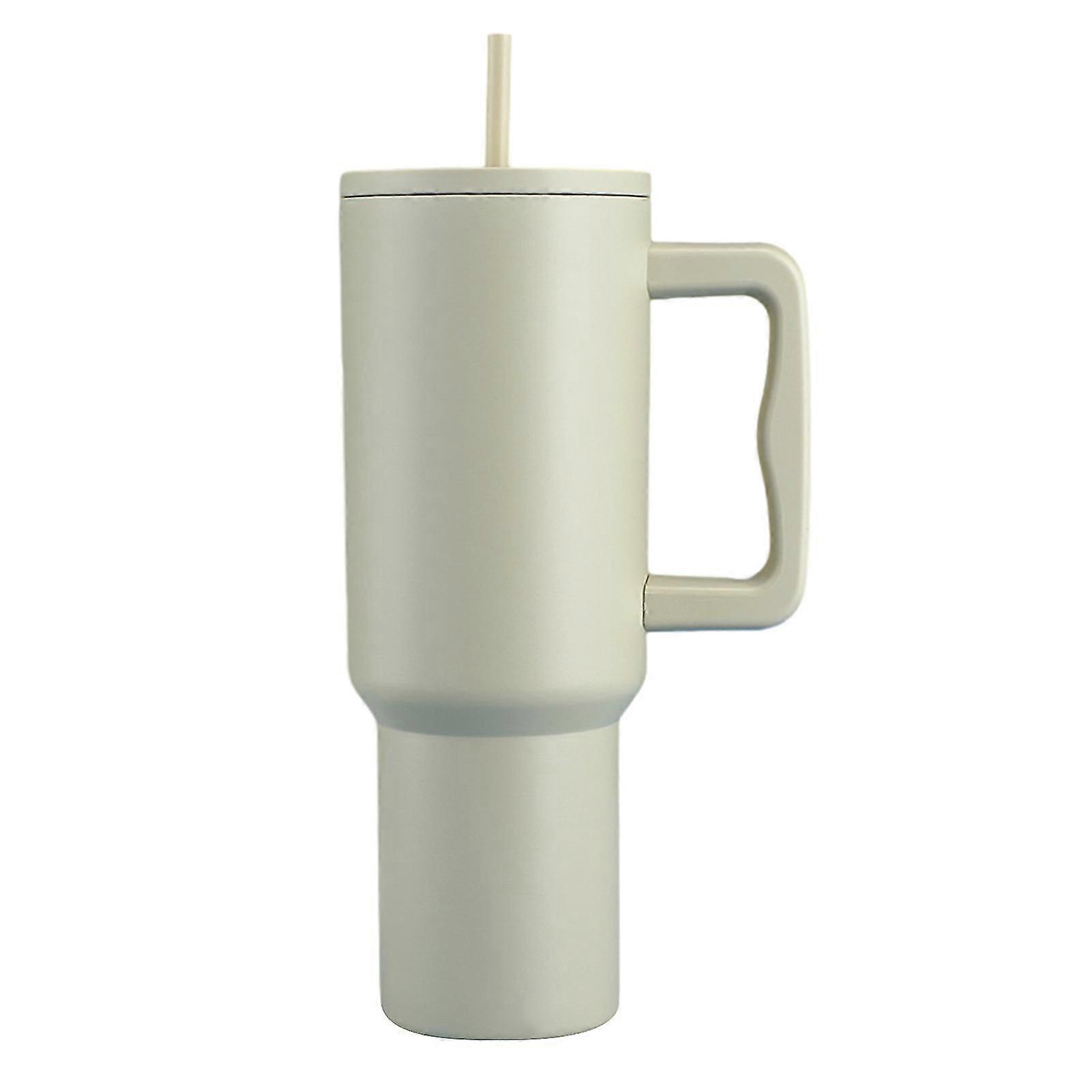 Personalized Simple Straw Cup with Handle Heat-Resistant Reusable Drinking Cup for Camping Hiking
