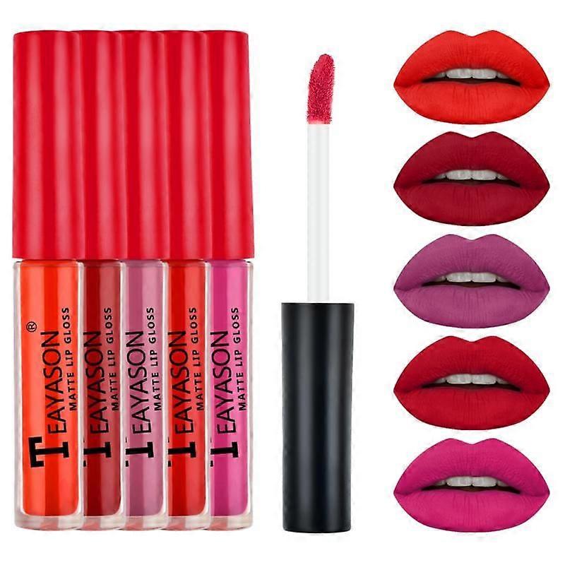 6PCS/Set HANDAIYAN Matte Lipstick Set Lasting Moisturing Lip Gloss Liquid