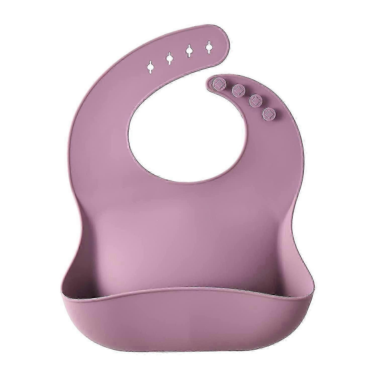 Silicone baby bibs, easy to clean, soft and adjustable, waterproof silicone bibs (random color sent,