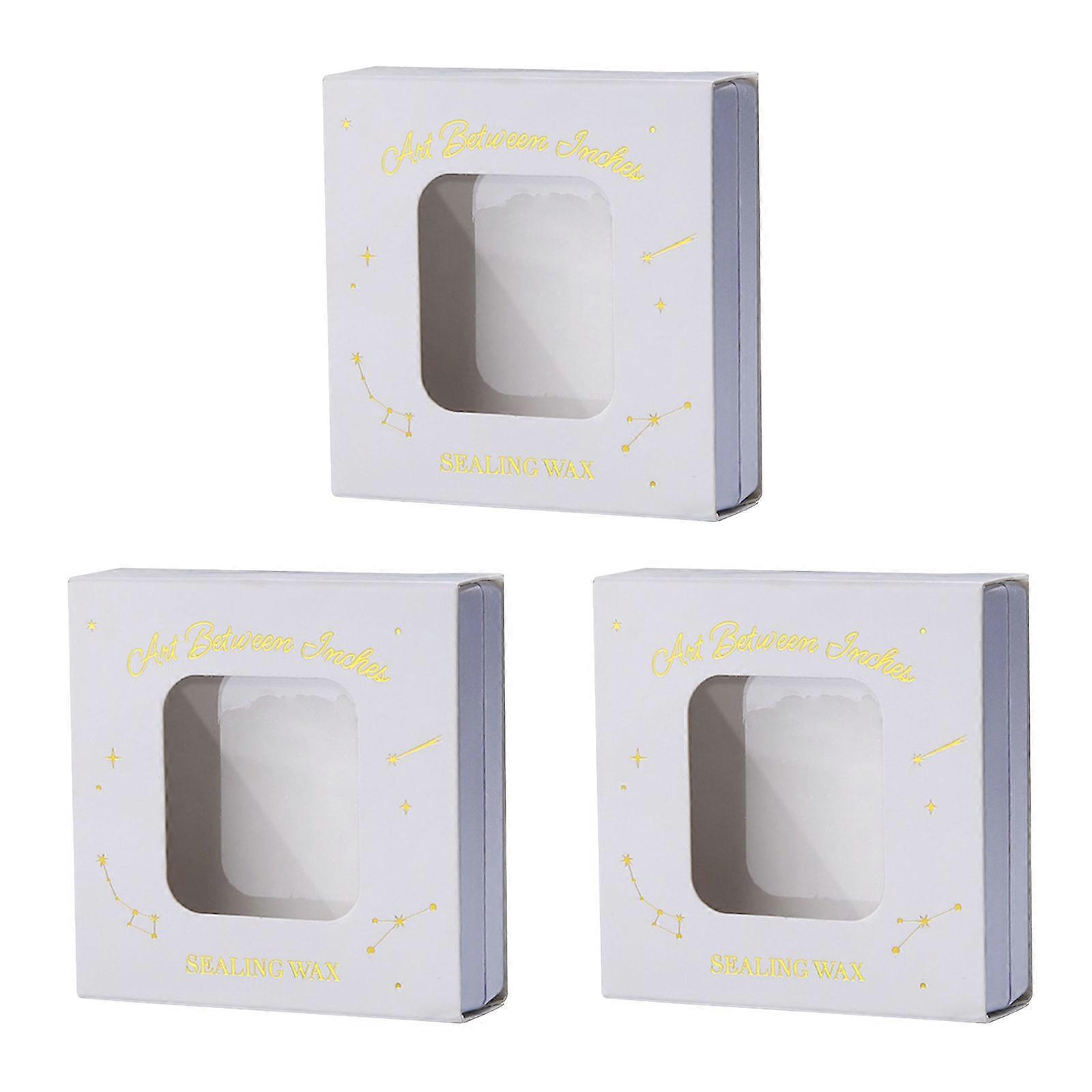 3 Pcs Wax Seal Stamp Head Storage Box Stamp Head Storage Container Stamp Head Display Case Easy to Use for Collector White