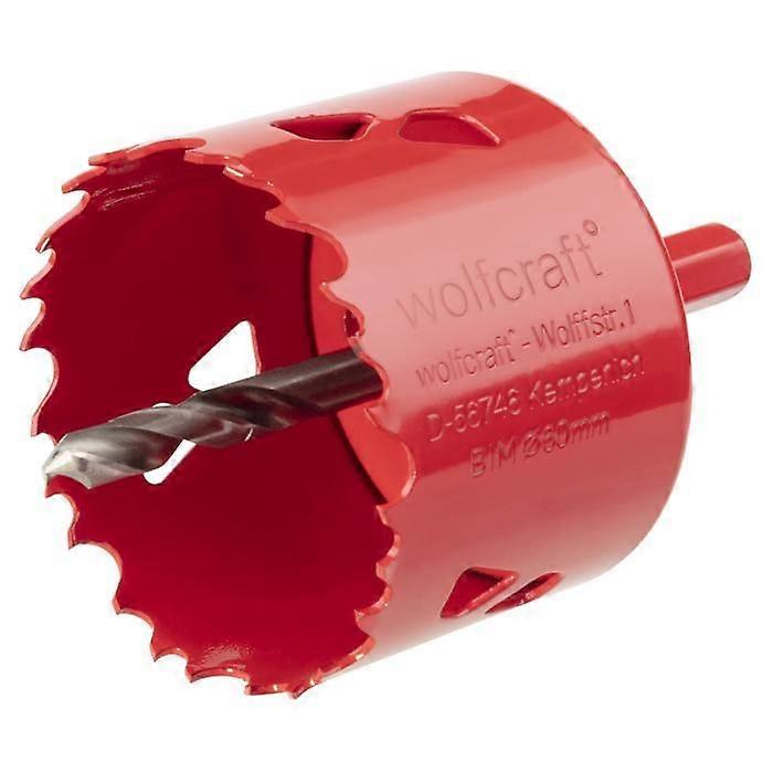 BiM Multi Material Hole Saw - Diameter 60 mm - Cutting depth 40 mm - Centering Drill - WOLFCRAFT