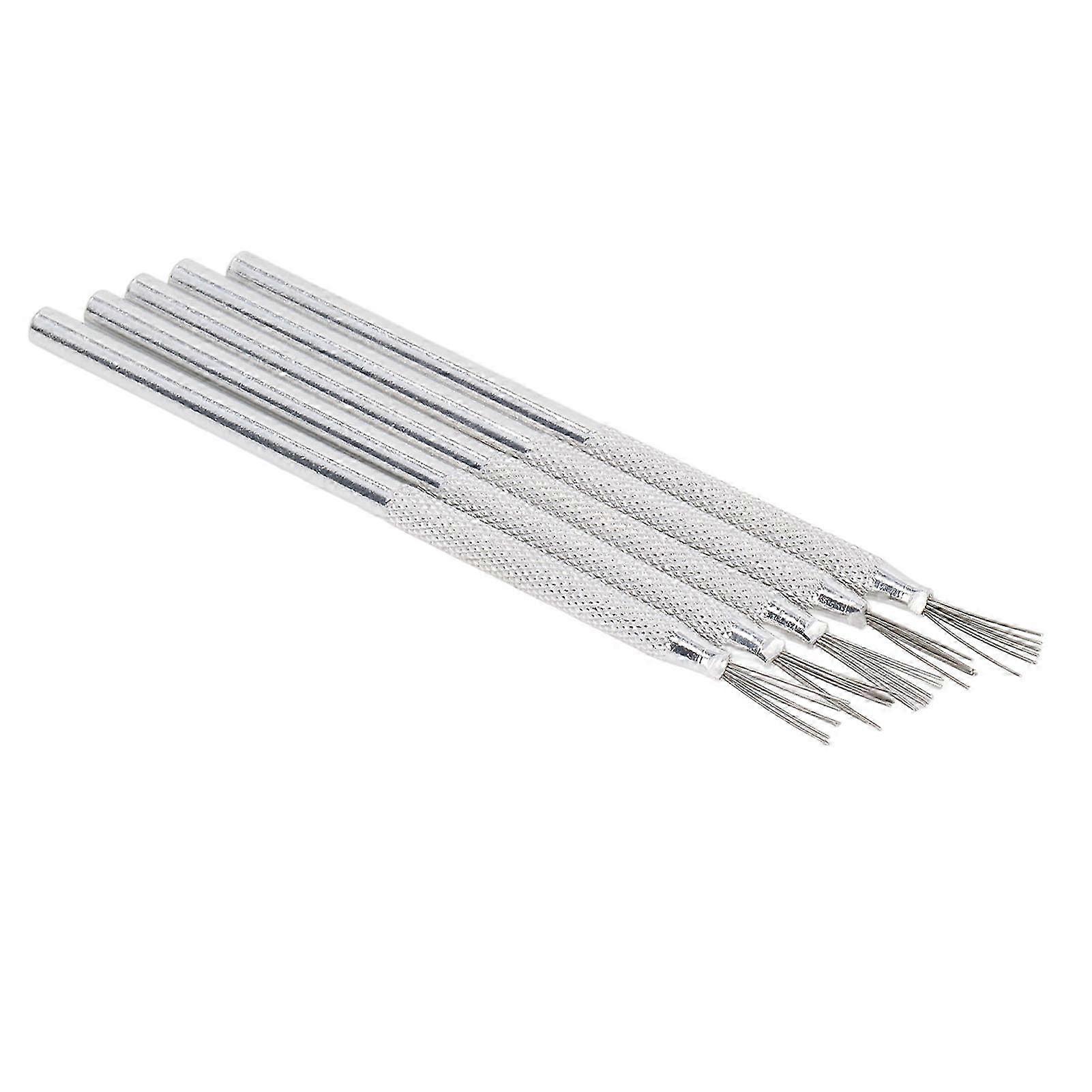 5 PCS Clay Needle Tools Silver White Aluminum Handle Clay Pottery Sculpting Texturing Modeling Tools