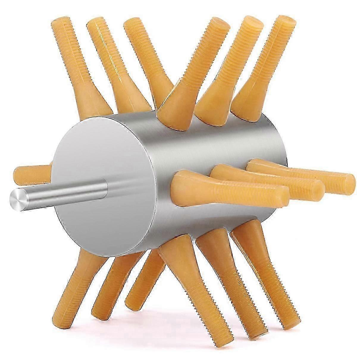 Accessoire de perceuse à poulet en acier inoxydable Plumeuse de poulet 18 doigts Enlèvement de plumes de poulet