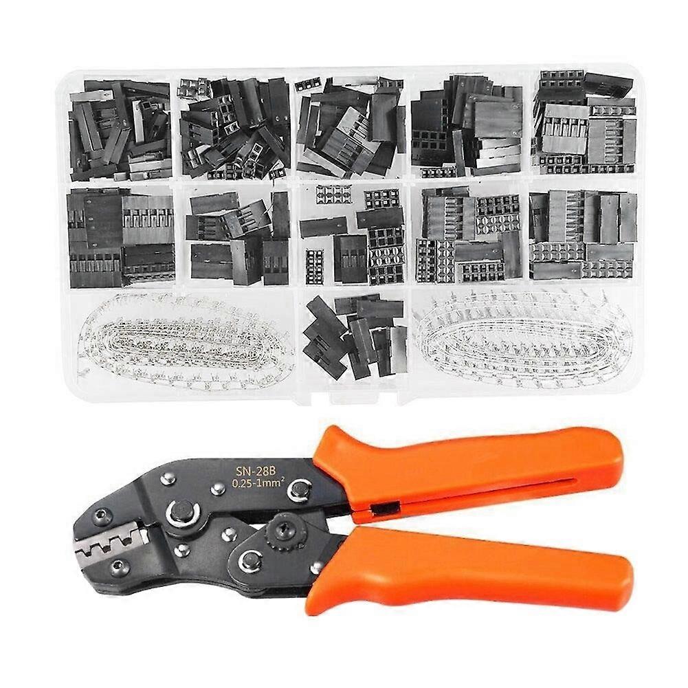 620Pcs Dupont Connector Kit with Wire Crimper Plier 2.54Mm Pitch