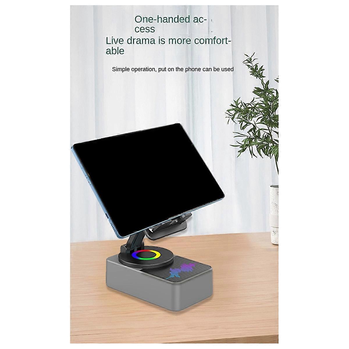 Lifting and Rotating Three-in-One Mobile Phone Holder Grey