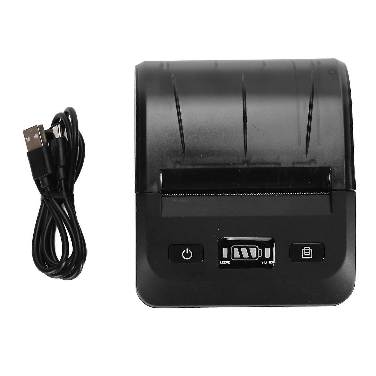 80mm Portable Bluetooth Receipt Printer Mobile Thermal Printer Compatible with Android IOS Windows Support Multi Language Printing