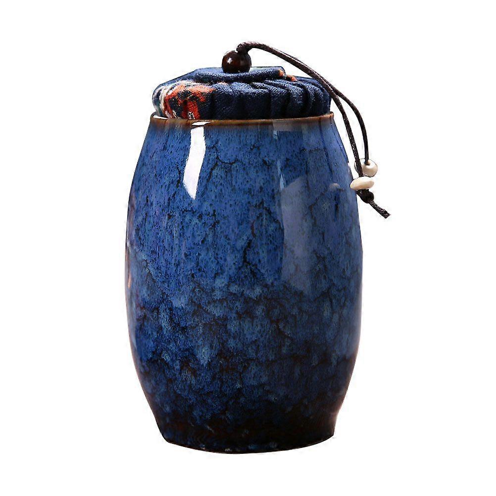 Ceramic Tea Jar Decorative Loose Tea Container Multi-function Tea Canister Sealed Tea Jar